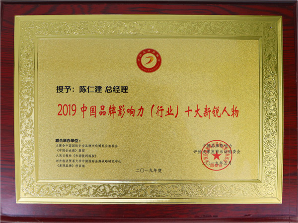 2019中国品牌影响力十大新锐人物